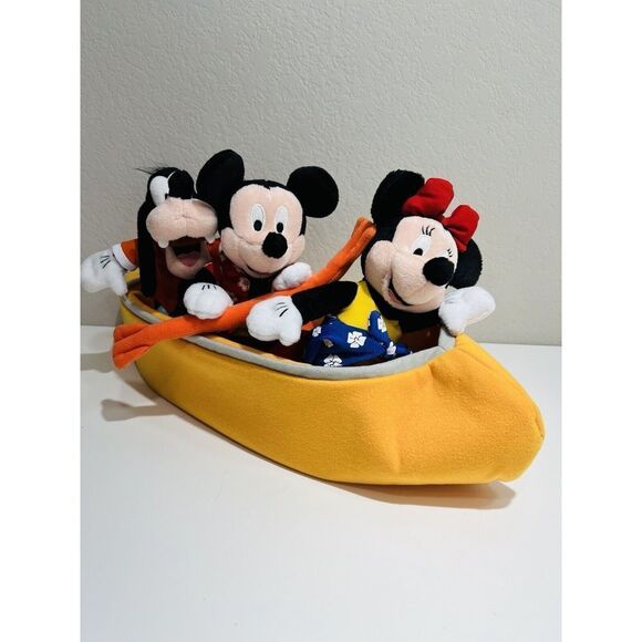 Disney Cruise Line Other - Disney Cruise Line Boat Set Minnie Mickey & Goofy Vintage Rare Yellow Plush